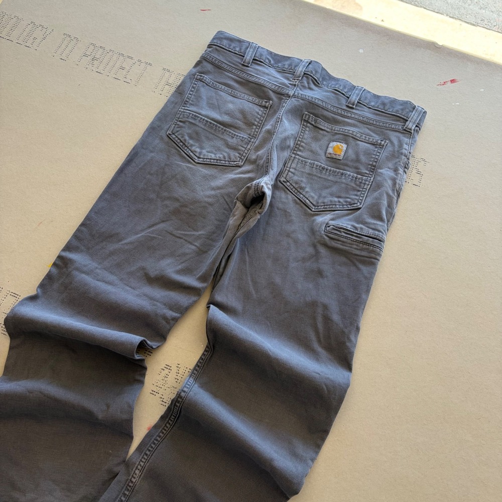 Y2K Carhartt Relaxed Fit Canvas Carpenter Pants Grey